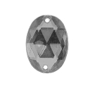 OVALE GRIGIO TOPAZ ACRILICO CON FORI