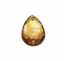 GOCCIA MARRONE/SMOKED TOPAZ ACRILICA CON FORI