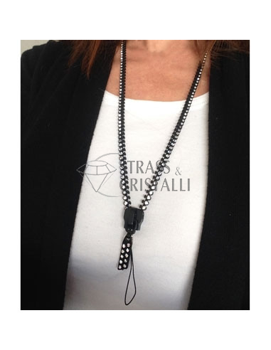 PORTA BADGE CON STRASS