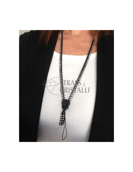 PORTA BADGE CON STRASS