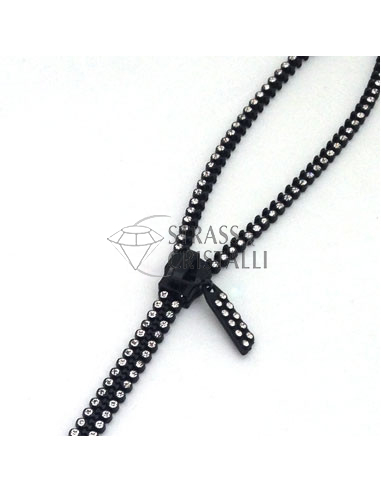 PORTA BADGE CON STRASS
