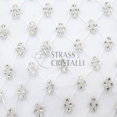 Gallon strass CON RETE BIANCO/CRY 4 strass