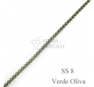 GALLON STRASS VERDE OLIVA
