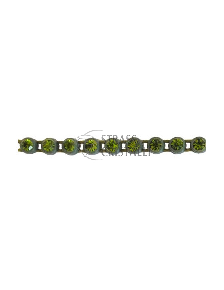 GALLON STRASS VERDE OLIVA