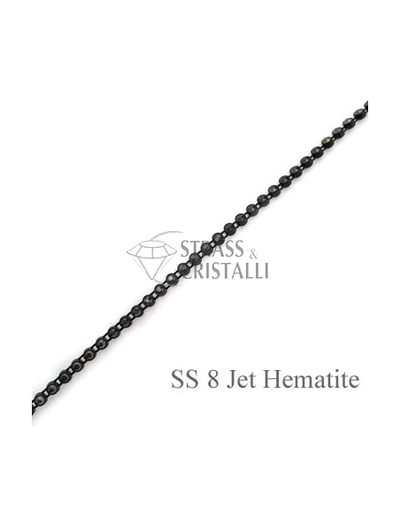 GALLON STRASS JET HEMATITE