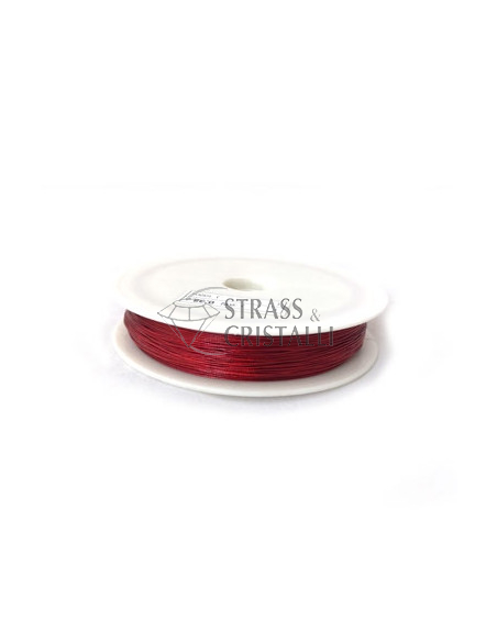 CAVETTO IN ACCIAIO Ø 0,38mm COL 14 ROSSO