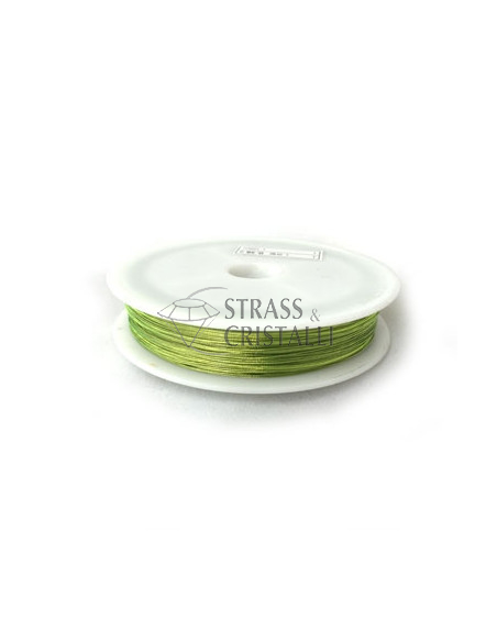 CAVETTO IN ACCIAIO Ø 0,38mm  COL 15 VERDE CHIARO