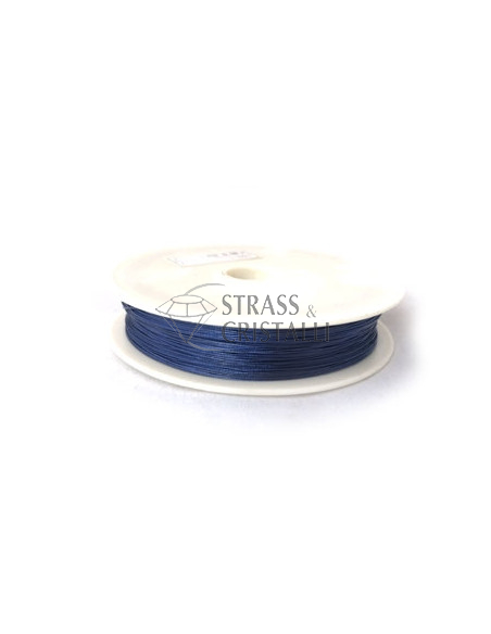 CAVETTO IN ACCIAIO Ø 0,38mm  COL 16 BLU SCURO