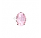 Ovale in cristallo con castone ROSA