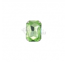 Ottagono in cristallo con castone VERDE