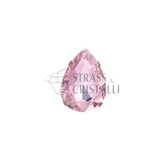 Goccia in cristallo con castone ROSA