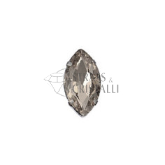 Ovale in cristallo con castone GRIGIO