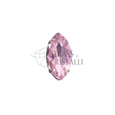 Navetta in cristallo con castone ROSA
