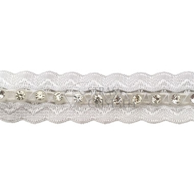 Passamaneria elastica con strass