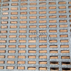 GLASS MESH RETTANGOLO LT. SMOKED TOPAZ 2