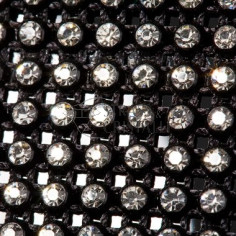 Gallon strass 24 FILI NERO/CRY