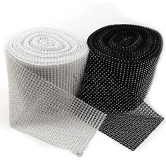 Gallon strass 24 FILI NERO/CRY 2