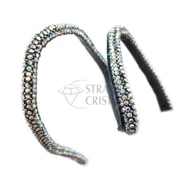 FILO DI STRASS MODELLABILE NERO/AB