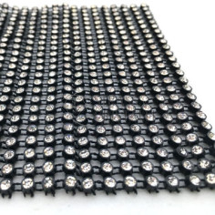 Gallon strass ELASTICO 24 FILI NERO/CRY 2