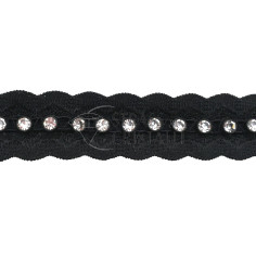 Passamaneria elastica con strass
