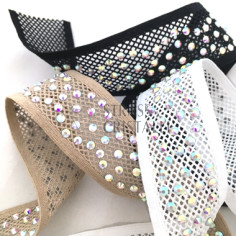 FETTUCCIA BIANCO CON STRASS SS12 AB 2