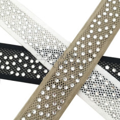 FETTUCCIA NERA CON STRASS SS12 CRY 2