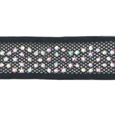 FETTUCCIA NERA CON STRASS SS12 AB