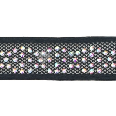 FETTUCCIA NERA CON STRASS SS12 AB