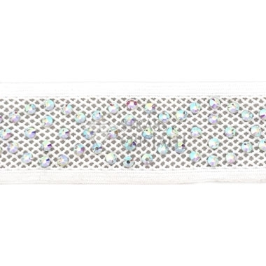 FETTUCCIA BIANCO CON STRASS SS12 AB