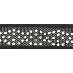 FETTUCCIA NERA CON STRASS SS12 CRY