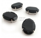 OVALE CON CASTONE NERO