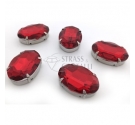 OVALE CON CASTONE ROSSO