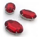 OVALE CON CASTONE ROSSO