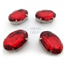 OVALE CON CASTONE ROSSO