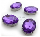 OVALE CON CASTONE VIOLA