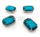 RETTANGOLO VERDE SMERALDO CON CASTONE