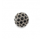MEZZA SFERA ARG CON STRASS NERO