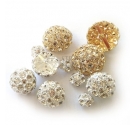 MEZZA SFERA ARG CON STRASS NERO