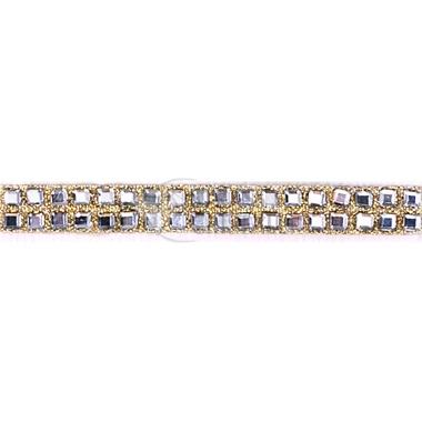 FETTUCCIA STRASS CARRE' 3X3 ORO