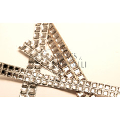 FETTUCCIA STRASS CARRE' 3X3 ORO 2