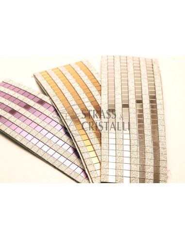 Foglio adesivo ARGENTO + GLITTER