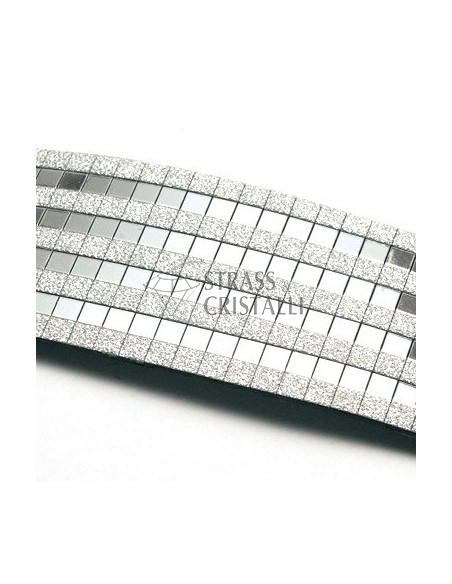 Foglio adesivo ARGENTO + GLITTER