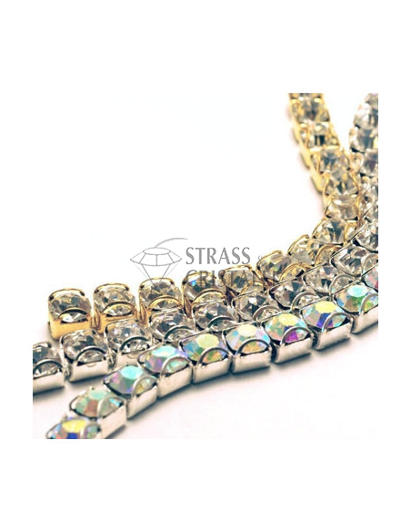 Catena strass LUNETTA SS16 ORO/AURORA BOREALE