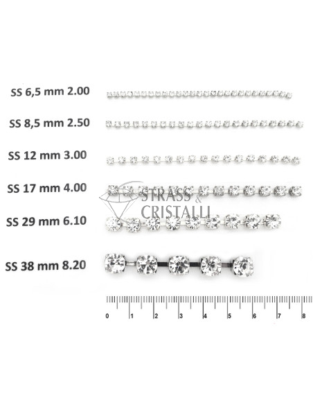 CATENA STRASS SS29 AB/ARG 6 mm