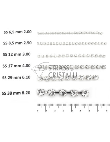 CATENA STRASS SS29 AB/ORO 6 mm