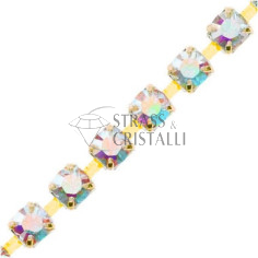 CATENA STRASS SS29 AB/ORO 6 mm