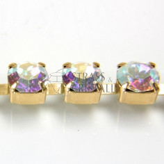 CATENA STRASS SS29 AB/ORO 6 mm 2