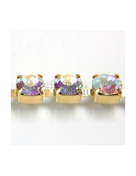 CATENA STRASS SS29 AB/ORO 6 mm
