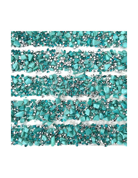 CRYSTAL ROCK STRISCE ADESIVE TURCHESE