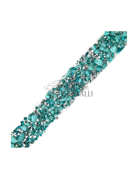 CRYSTAL ROCK STRISCE ADESIVE TURCHESE